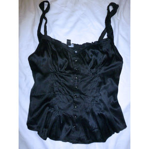 INC Stretch Silk Corset Style Top 12